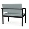Lesro Lenox Steel Chair, Ash (Blue) Seat, Ash Back, 33 W 24.5 L 32 H, Linette Vinyl Seat LS1401 - alternate 2